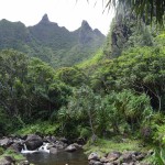 beautiful mountains in Princeville on Kauai, Hawaii